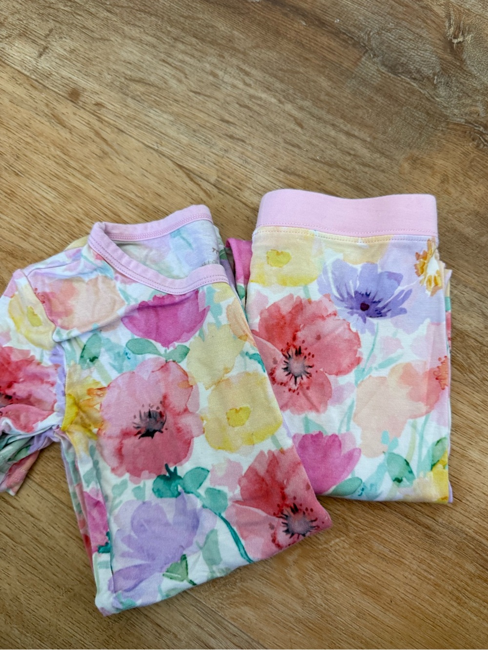Little Sleepies Kids Floral Cotton Pajama Set - Pink Multicolor